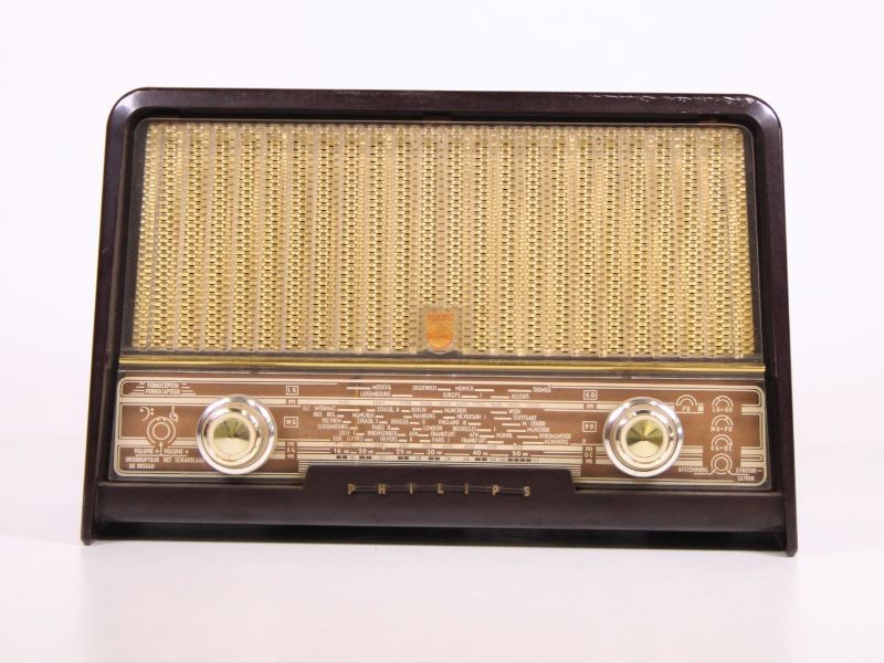 Vintage radio Philips B2X60U - jaren '50 - bakeliet